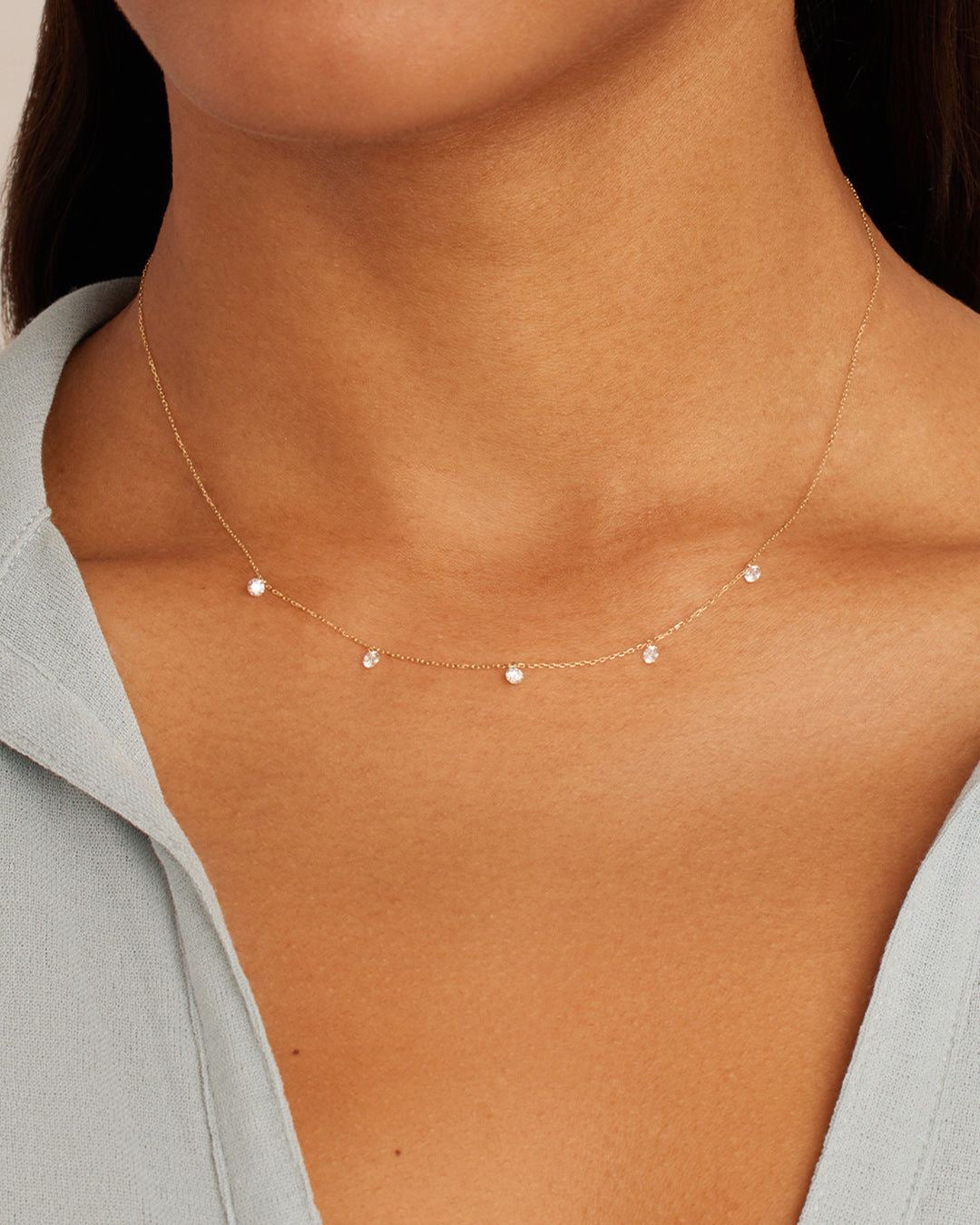 Floating crystals Necklace