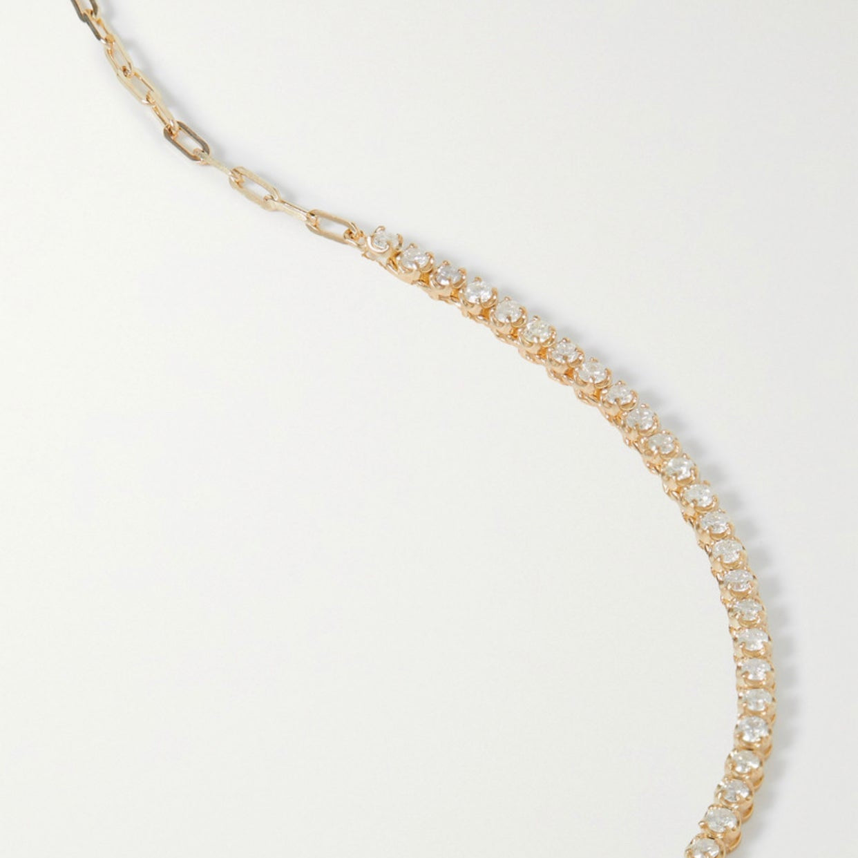 Half set Tennis Necklace