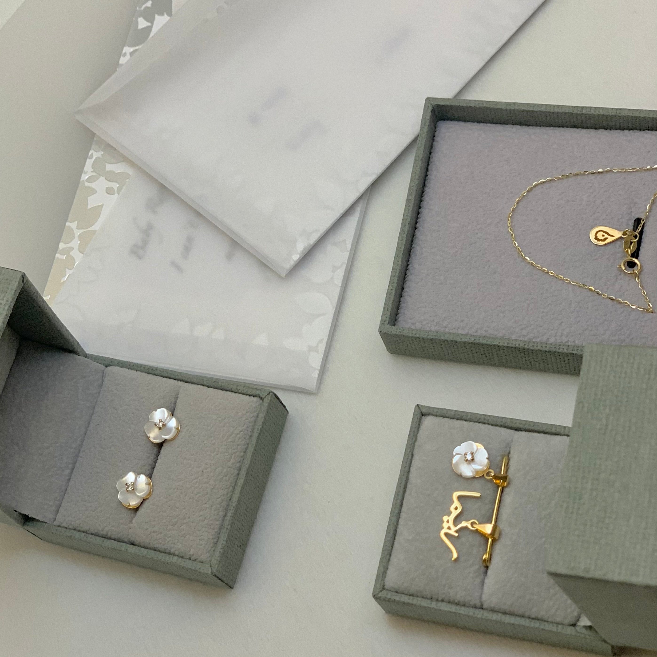 Mother of pearl Flower set Name