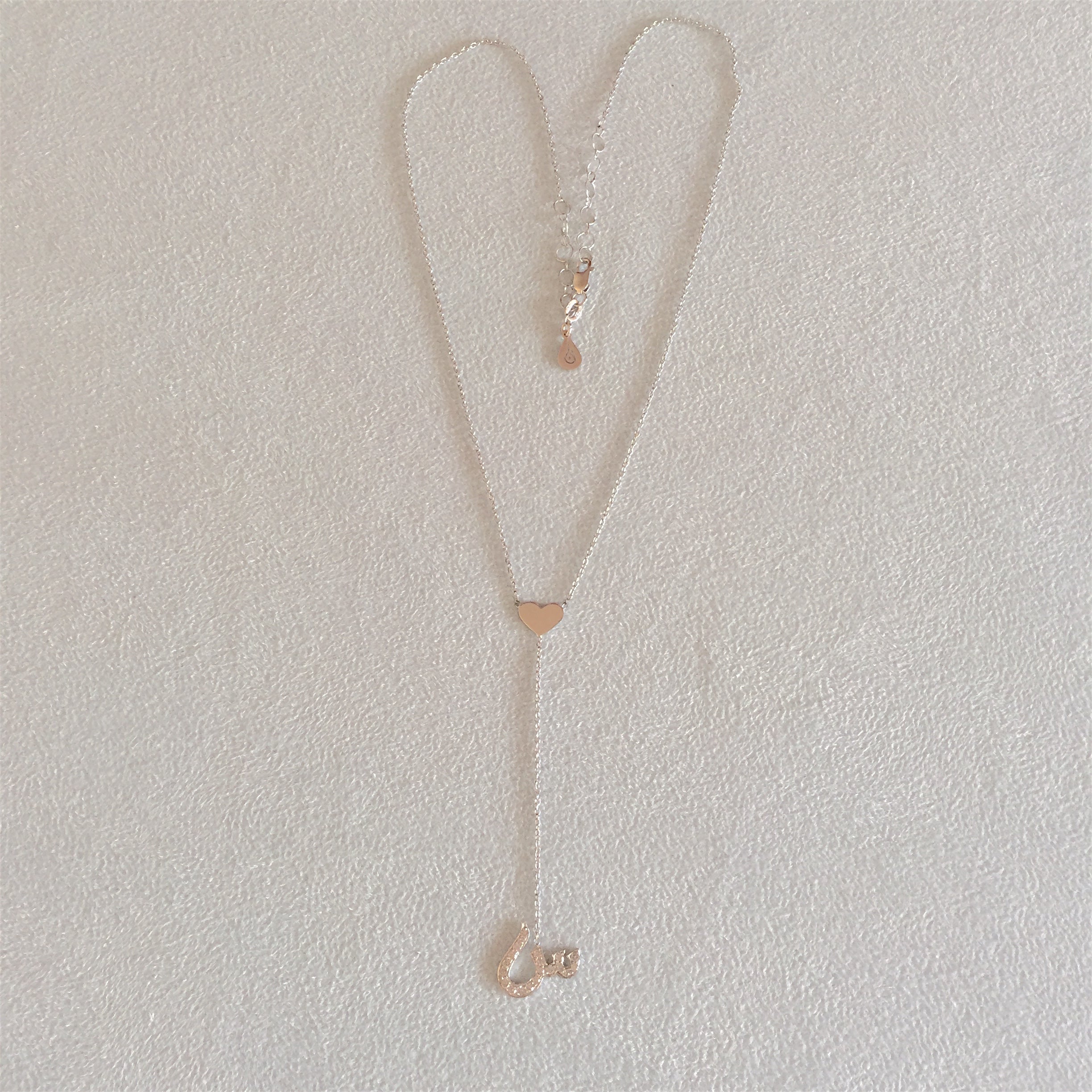 Heart drop letter Necklace