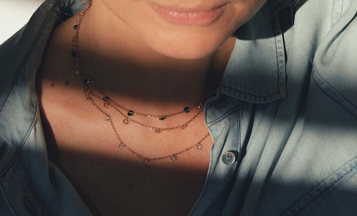 Floating crystals Necklace